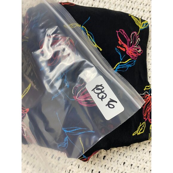 Vikki Vi Slinky Knit Floral Black Floral Button Up Tunic Top Plus size 1X USA - Picture 6 of 15